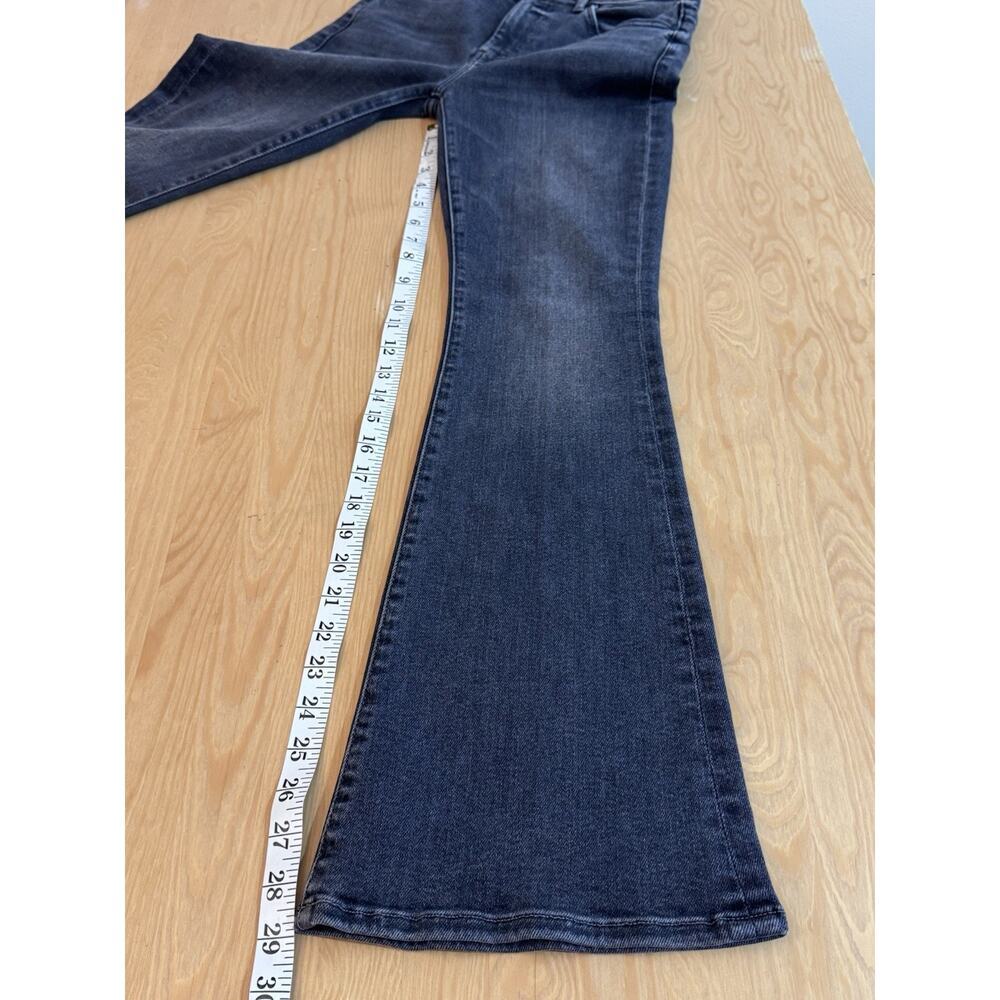 Mother The Weekender Flare Jeans Black Dark Gray Size 25 - Picture 16 of 16